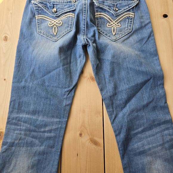 Rock Revival Elaina Boot Distressed Denim Jeans Size 29X31 - Picture 13 of 16